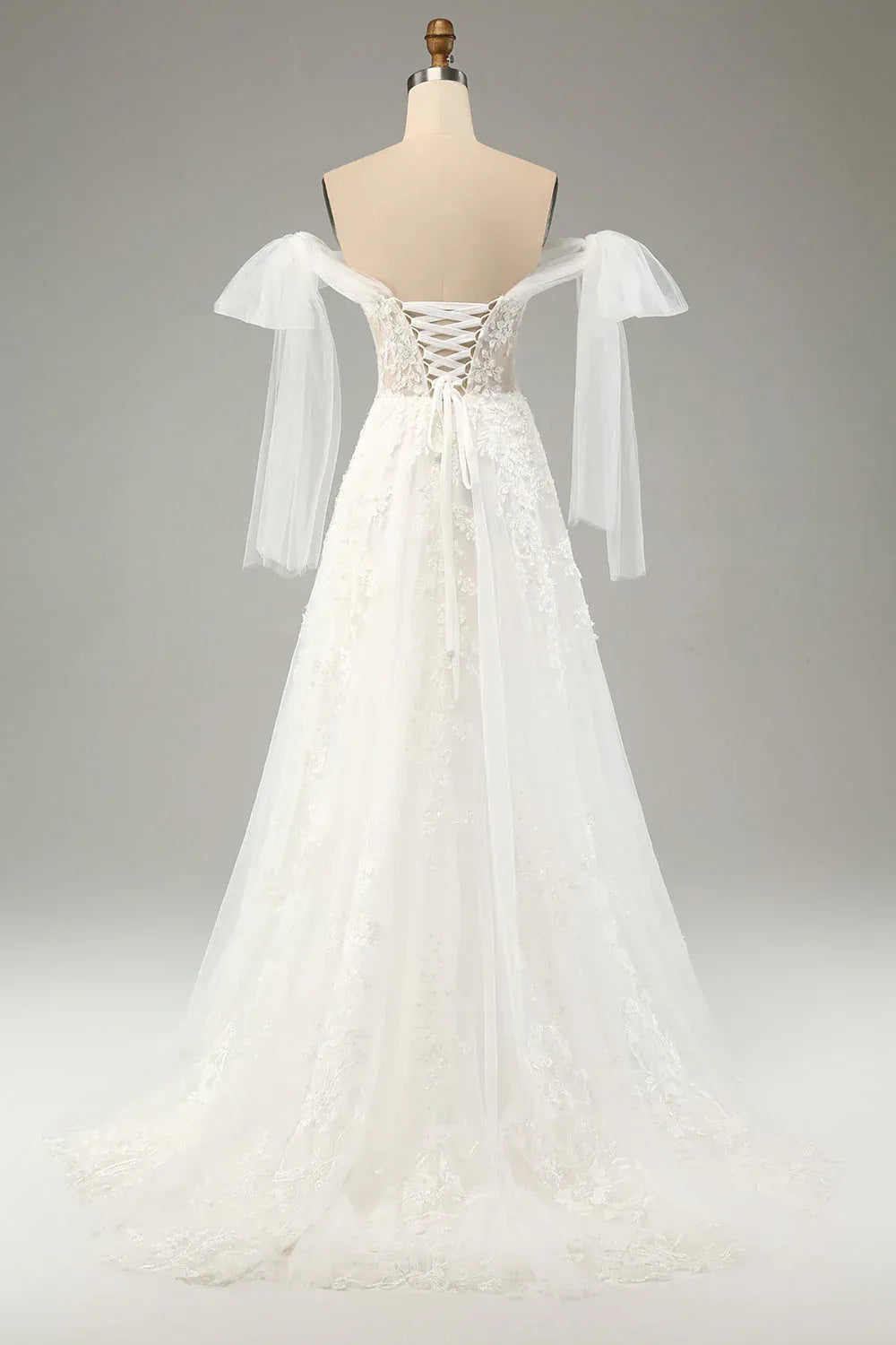 A-Line Floor-Length Wedding Dress - Yihuiw by Yihuiw