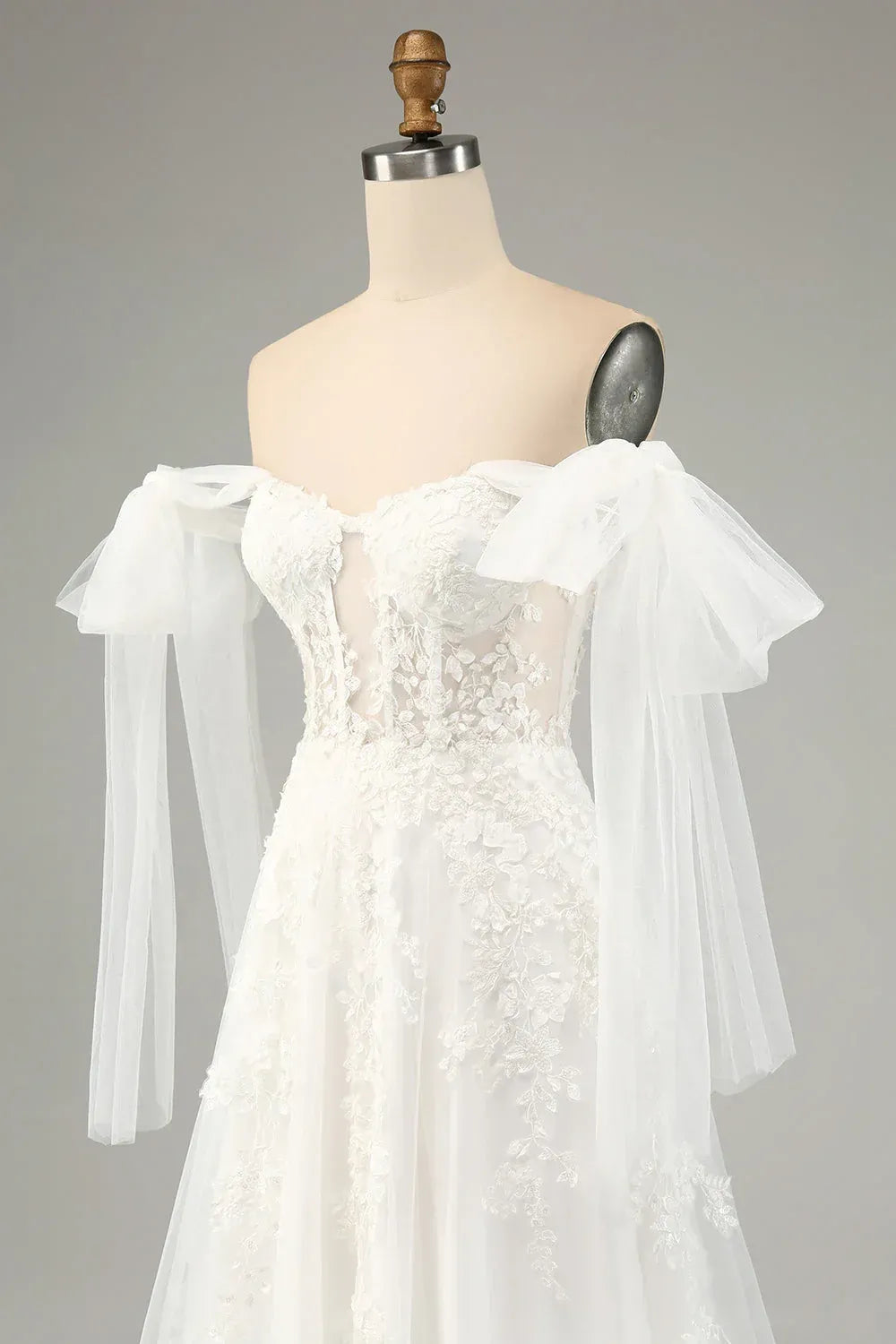 A-Line Floor-Length Wedding Dress - Yihuiw by Yihuiw