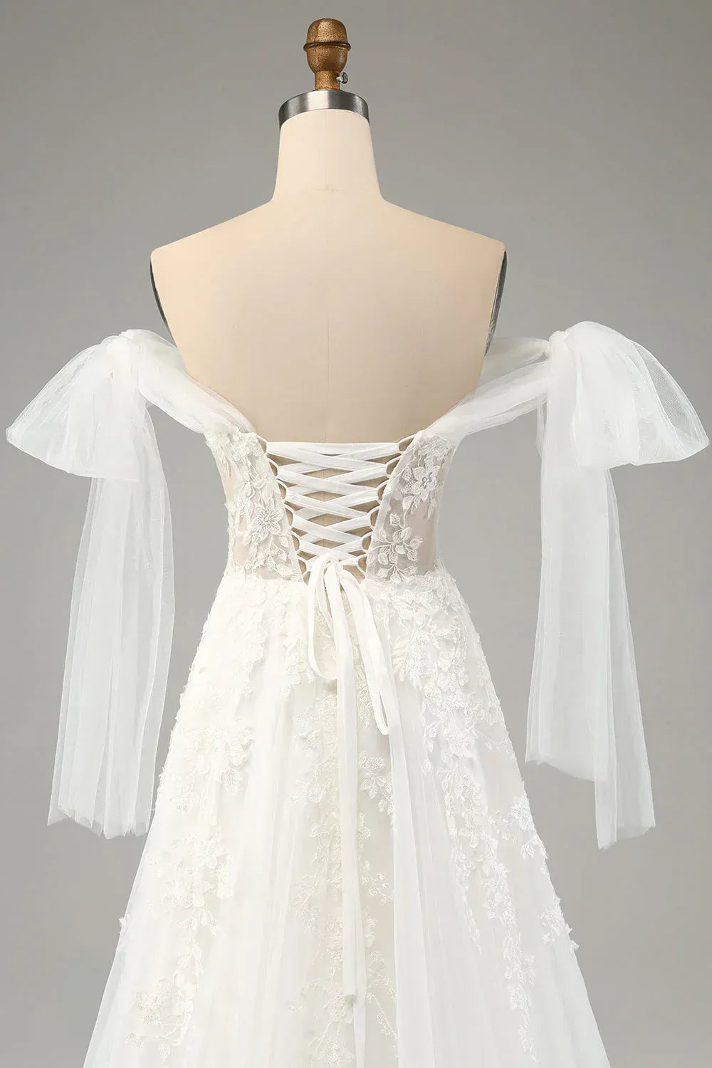 A-Line Floor-Length Wedding Dress - Yihuiw by Yihuiw