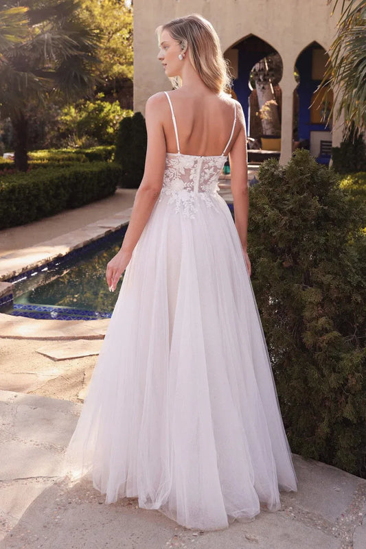 A-Line Sweetheart Floor-Length Wedding Dress - Yihuiw by Yihuiw