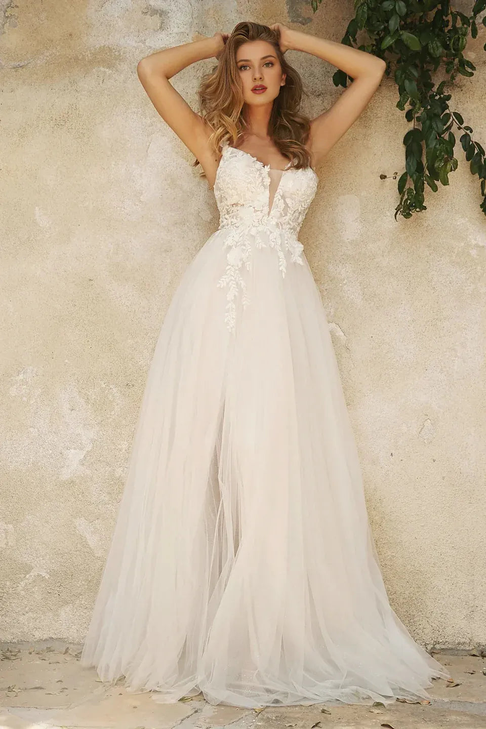 A-Line Sweetheart Floor-Length Wedding Dress - Yihuiw by Yihuiw