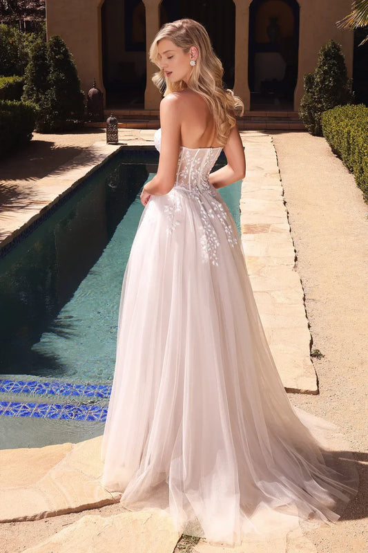 A-Line Sweetheart Floor-Length Wedding Dress - Yihuiw by Yihuiw