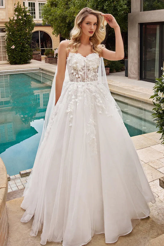 Ball Gown Sweetheart Floor-Length Wedding Gown - Yihuiw by Yihuiw