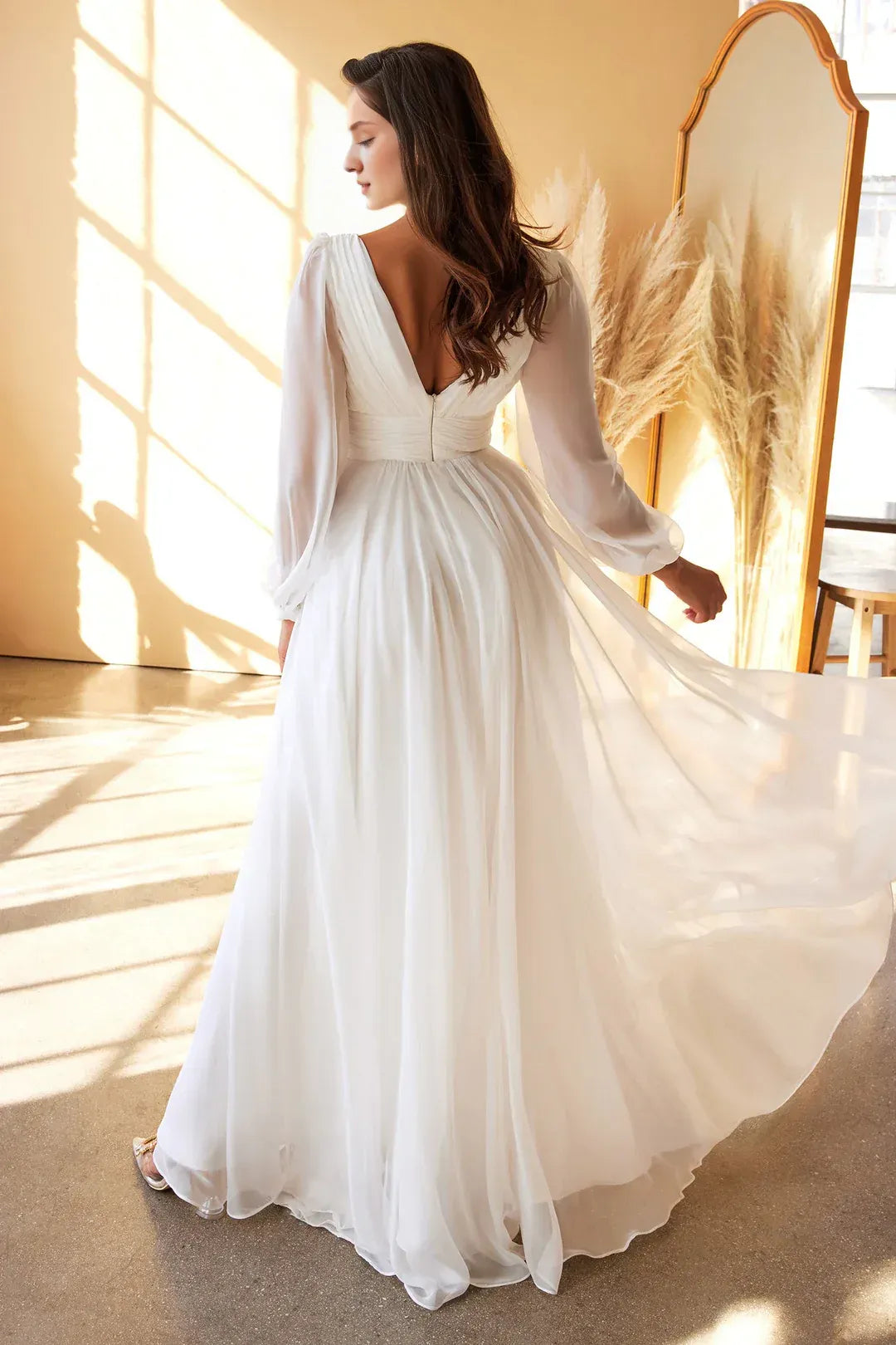 A-Line Floor-Length Wedding Dress - Yihuiw by Yihuiw