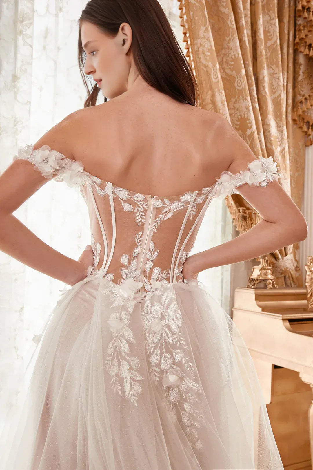 A-Line Sweetheart Floor-Length Wedding Dress - Yihuiw by Yihuiw
