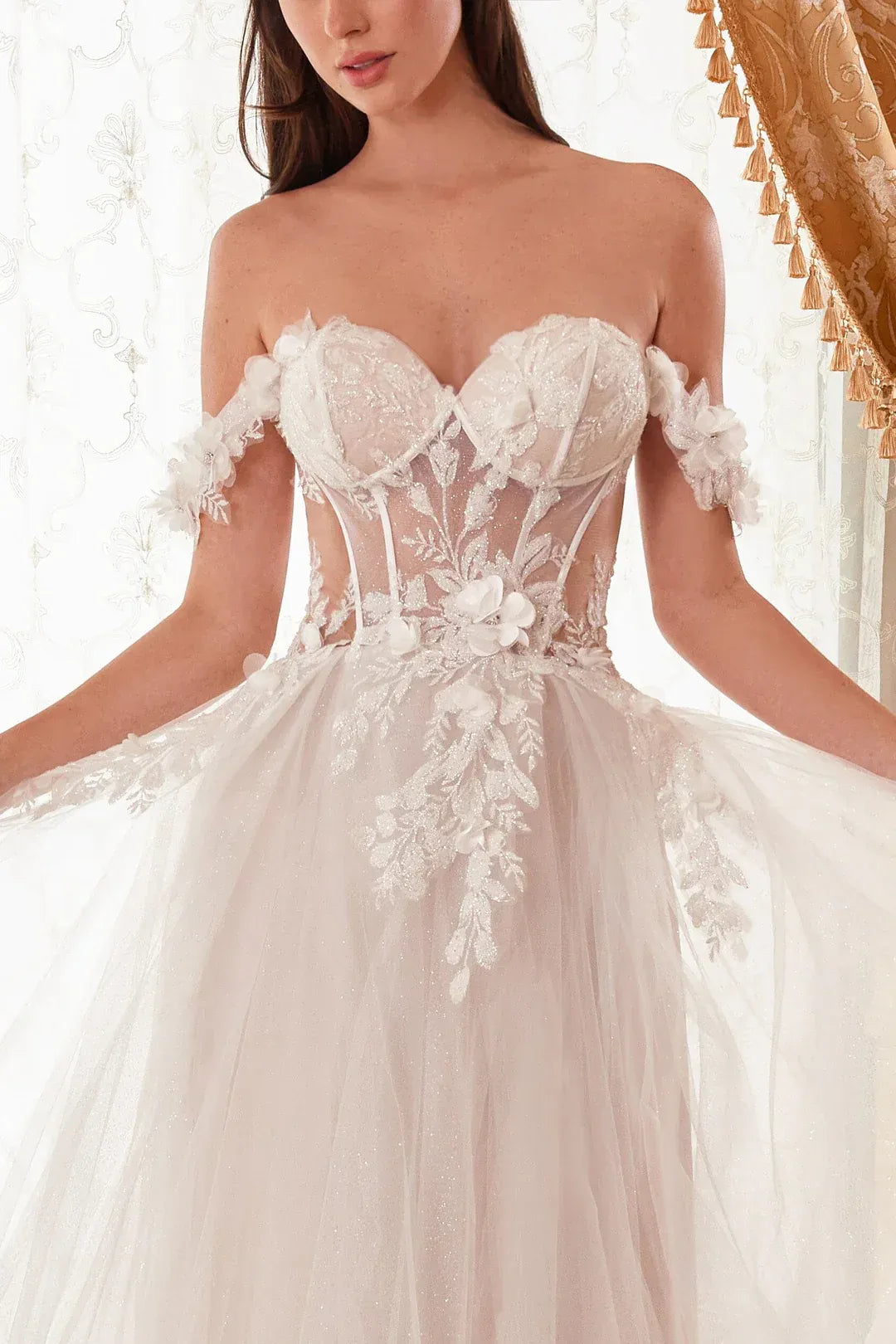 A-Line Sweetheart Floor-Length Wedding Dress - Yihuiw by Yihuiw