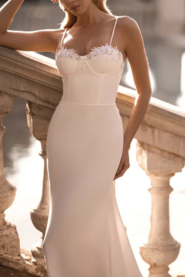 Mermaid Sweetheart Floor-Length Wedding Dress - Yihuiw by Yihuiw