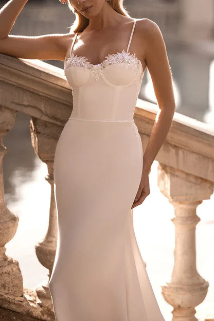 Mermaid Sweetheart Floor-Length Wedding Dress - Yihuiw by Yihuiw