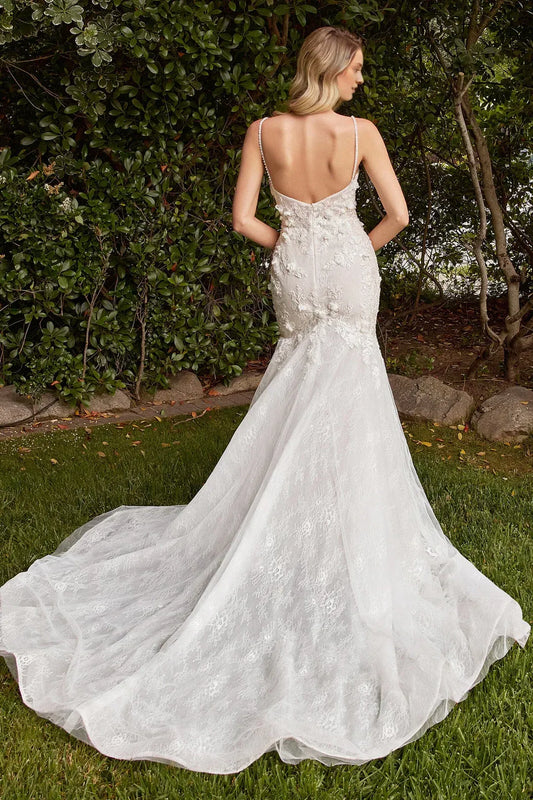 Mermaid Spaghetti Strap Floor-Length Wedding Dress - Yihuiw by Yihuiw