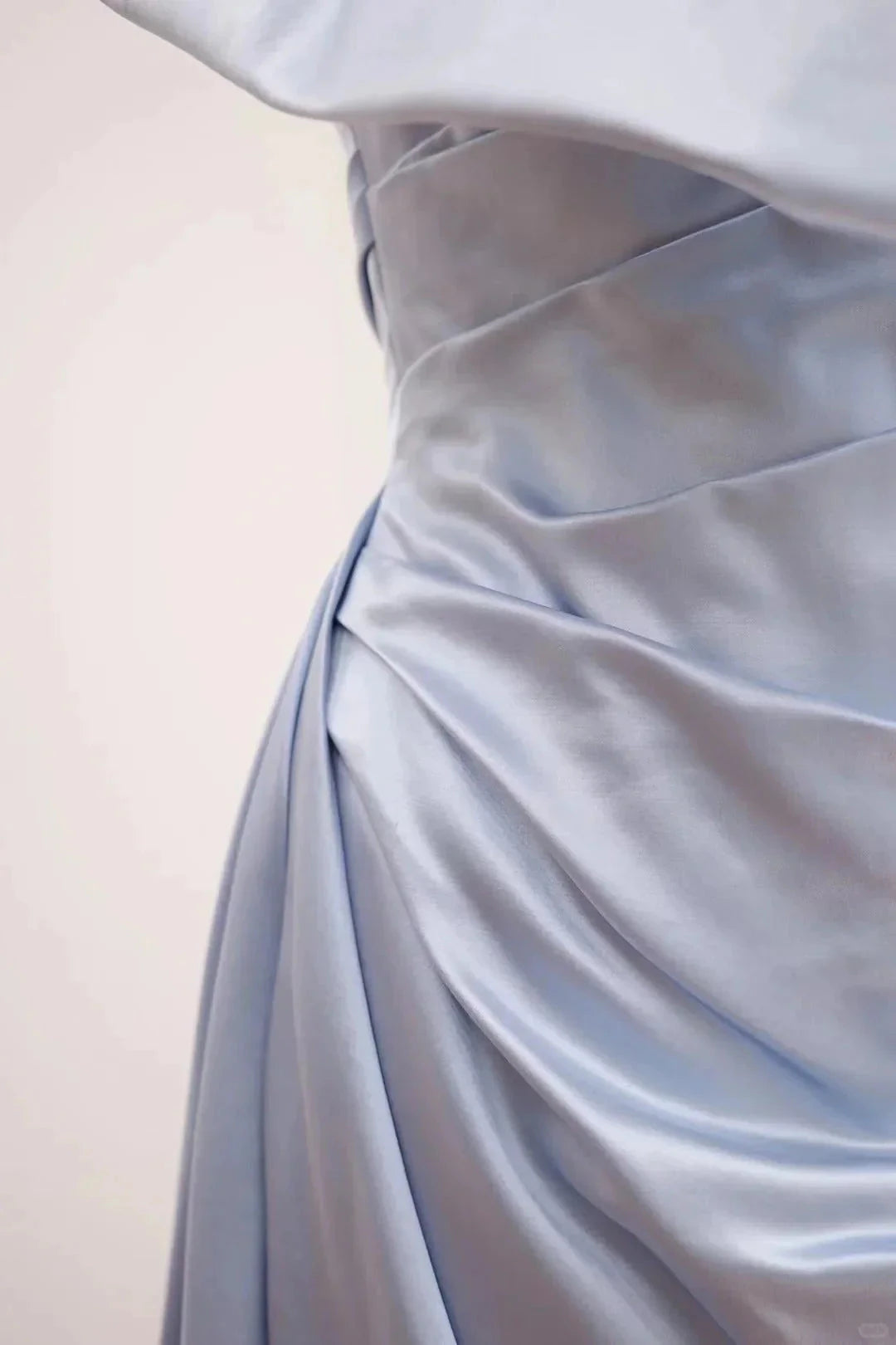 fashion long satin Prom dress evening dress simple gentle atmospheric and unique desi Bring summer colors to enhance whiteness by YiHuiw