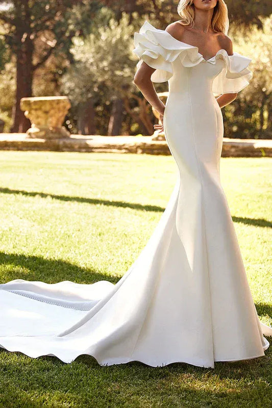 Mermaid Sweetheart Floor-Length Wedding Dress - Yihuiw by Yihuiw