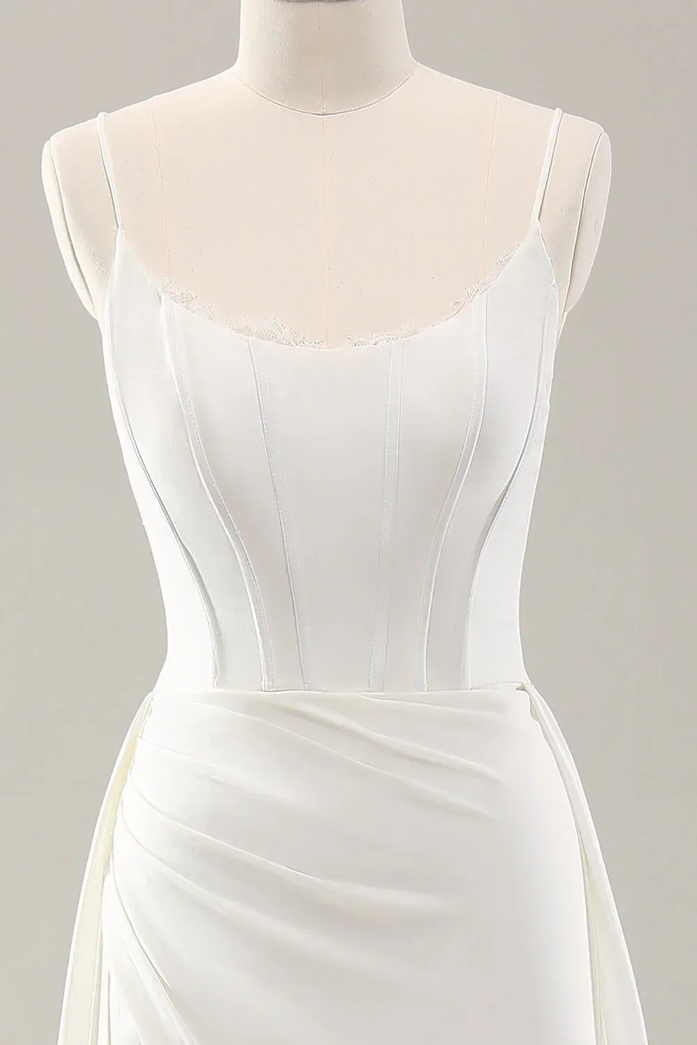 A-Line Spaghetti Strap Floor-Length Wedding Dress - Yihuiw by Yihuiw