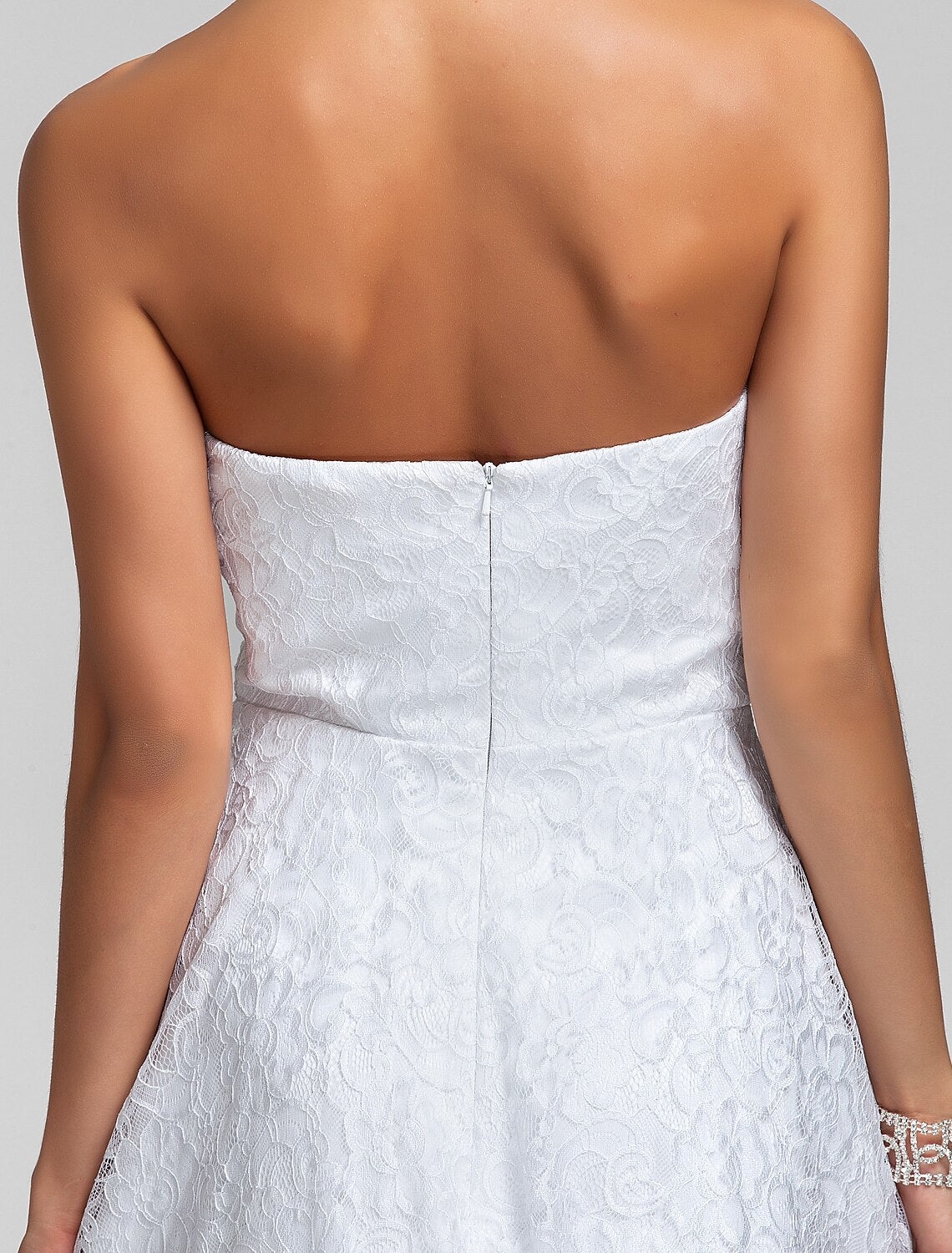 Princess / A-Line Bridesmaid Dress Sweetheart Sleeveless Knee Length Lace with Lace / Sash / Ribbon / Criss Cross by YiHuiw