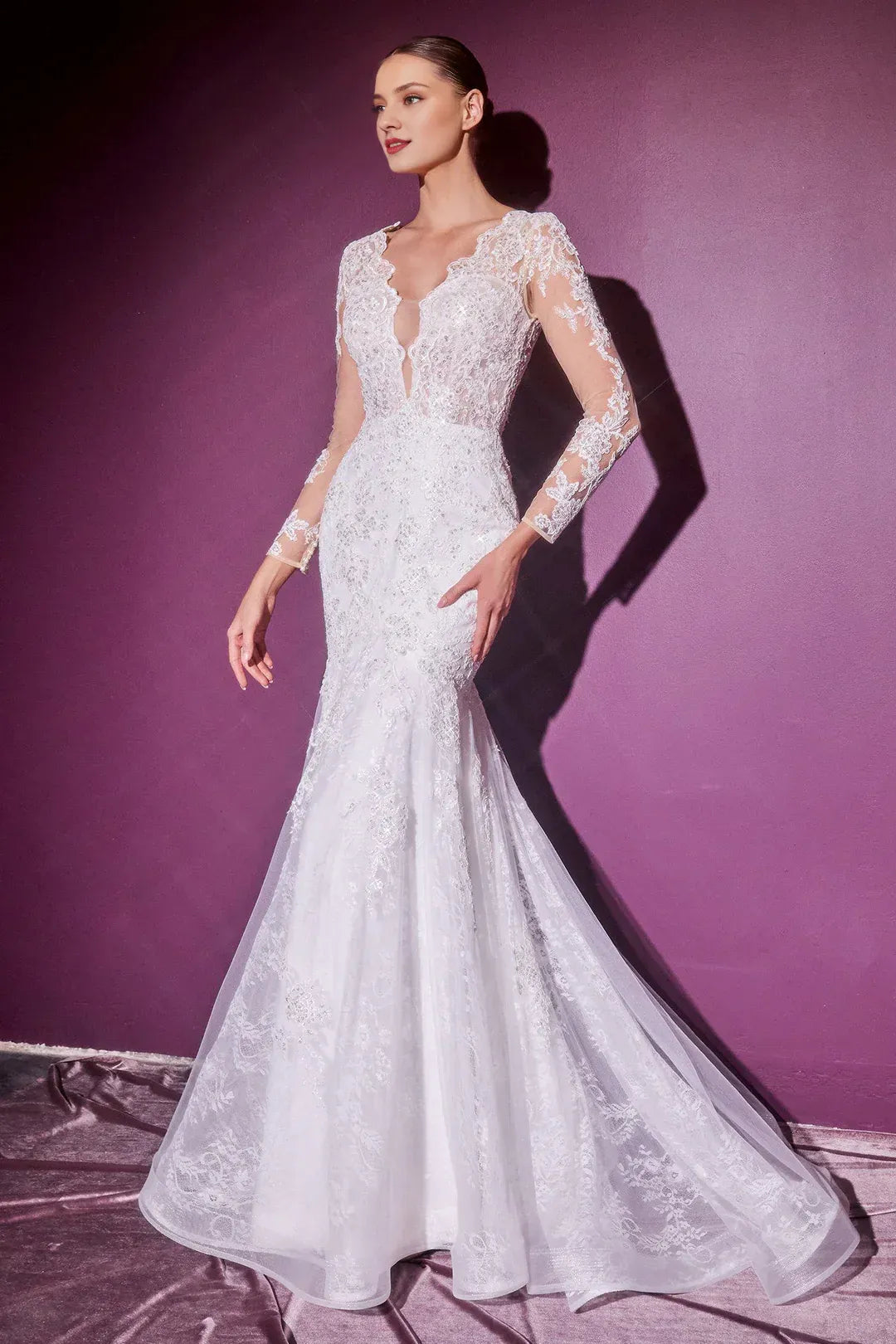Mermaid Floor-Length Wedding Dress - Yihuiw by Yihuiw