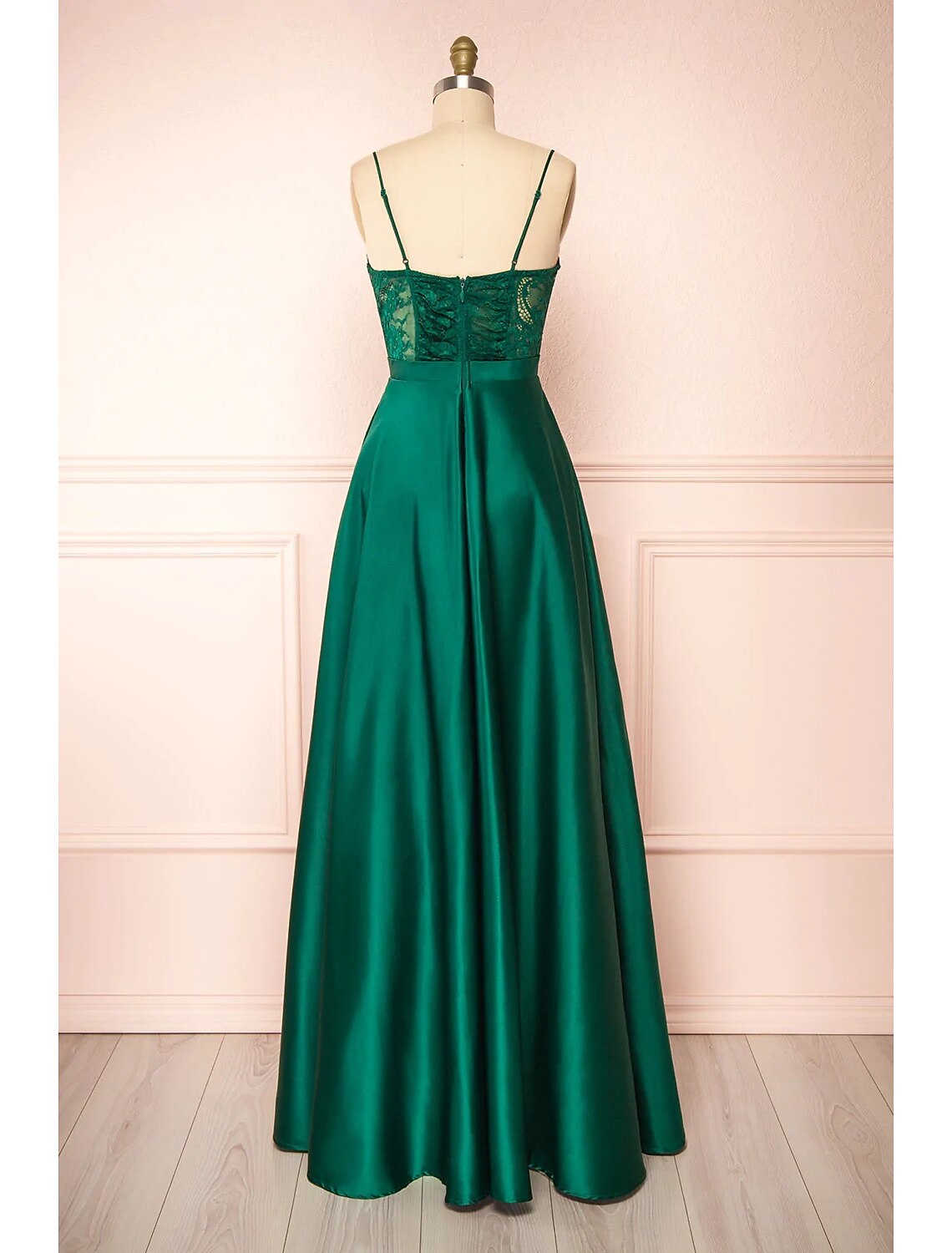 A-Line Prom Dresses See Through Dress Formal Prom Floor Length Sleeveless Sweetheart Satin Backless with Appliques by YiHuiw