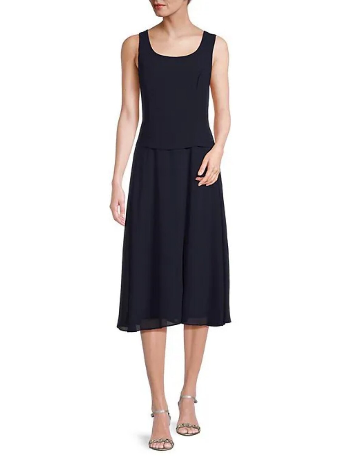 A-Line Mother of the Bride Dress Wedding Guest Elegant Petite Scoop Neck Tea Length Chiffon Lace 3/4 Length Sleeve with Pleats Crystal Brooch by YiHuiw