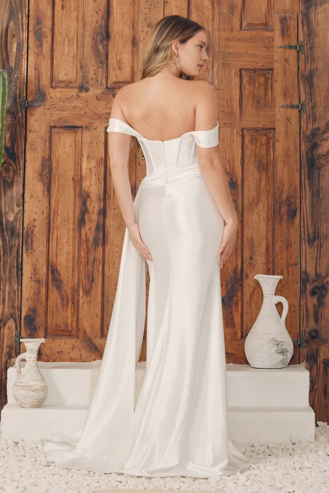 Mermaid Off-Shoulder Floor-Length Wedding Dress - Yihuiw by Yihuiw