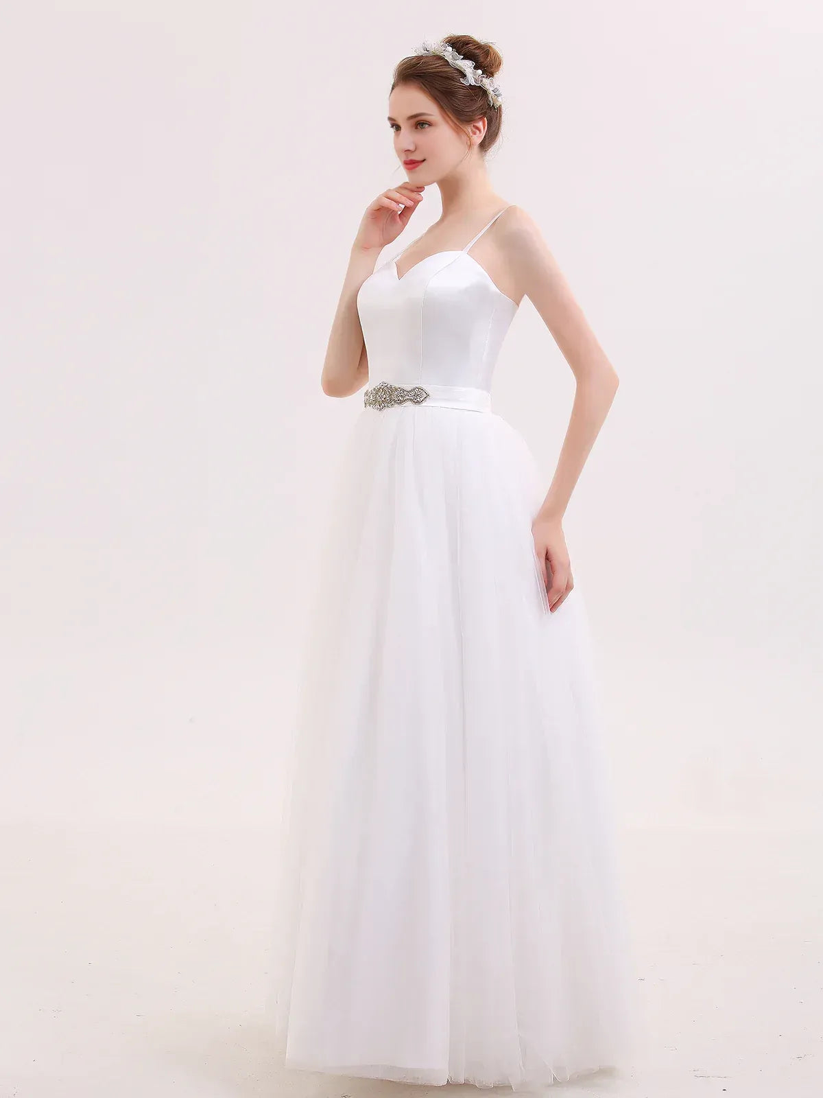 A-Line Sweetheart Floor-Length Wedding Dress - Yihuiw by Yihuiw