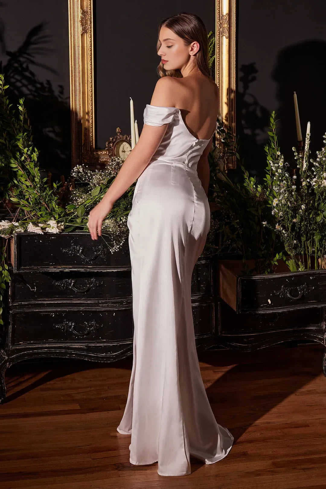 Mermaid Off-Shoulder Floor-Length Wedding Dress - Yihuiw by Yihuiw