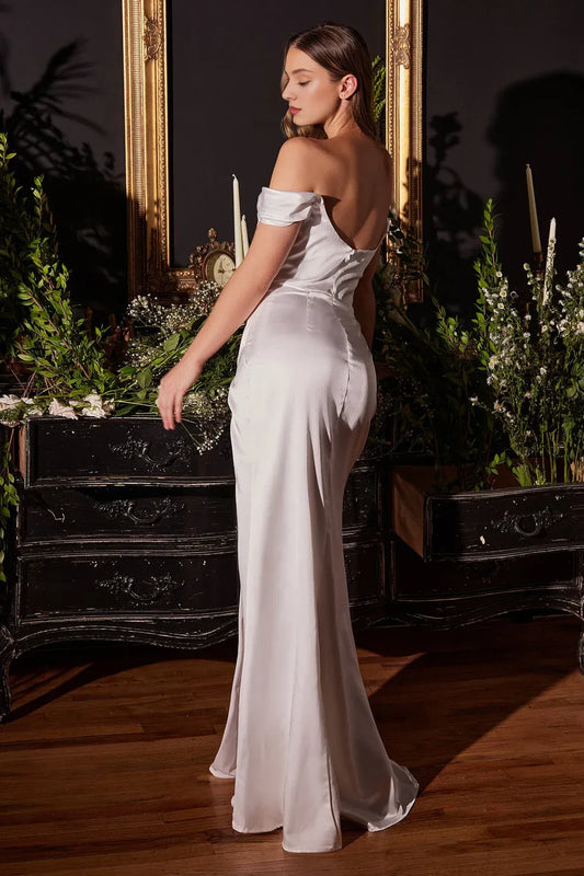 Mermaid Off-Shoulder Floor-Length Wedding Dress - Yihuiw by Yihuiw
