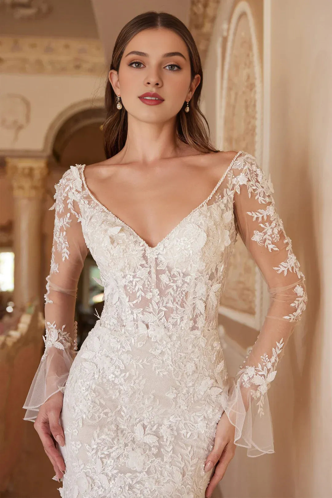 Mermaid Floor-Length Wedding Dress - Yihuiw by Yihuiw
