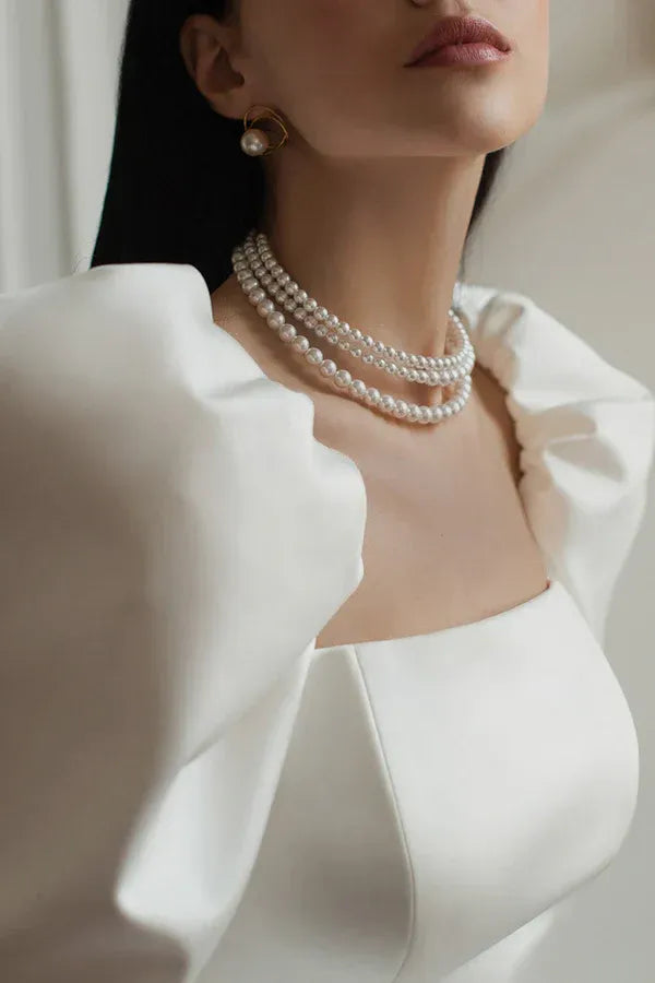 A-Line Square Neck Floor-Length Wedding Dress - Yihuiw by Yihuiw