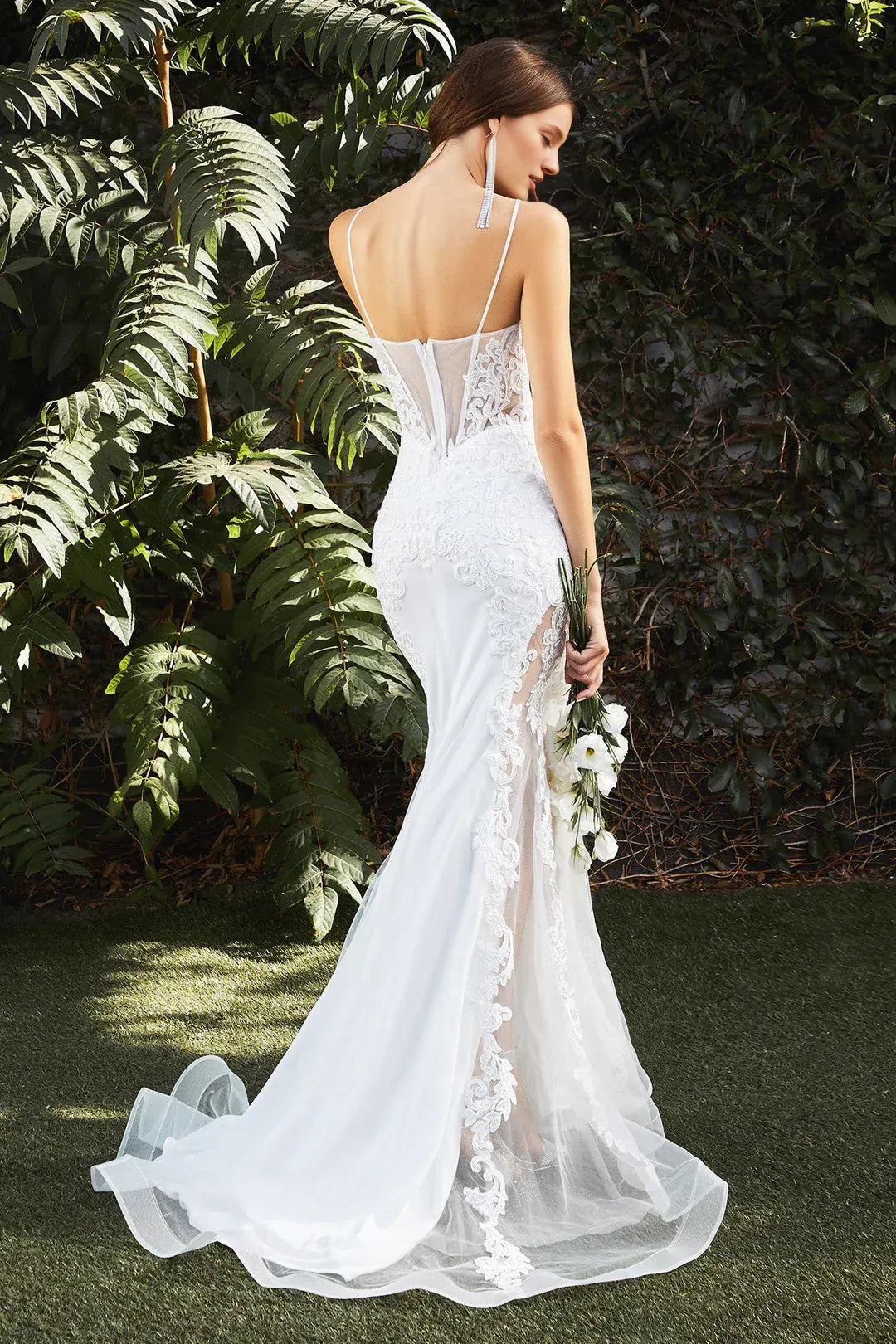 Mermaid Spaghetti Strap Floor-Length Wedding Dress - Yihuiw by Yihuiw