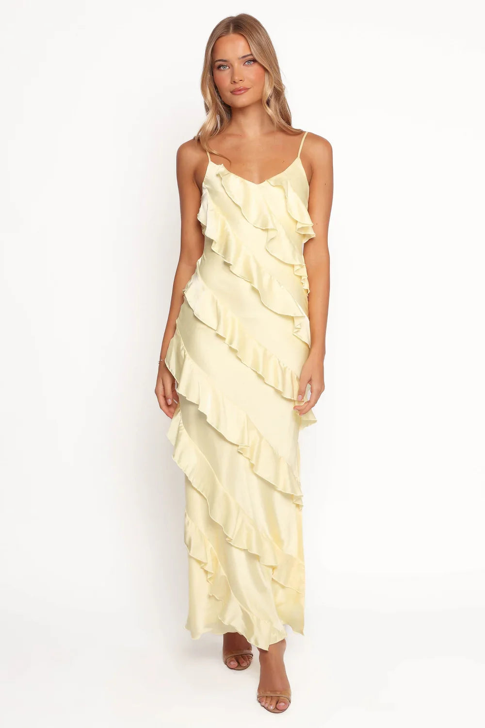 V-Neck Floor-Length Wedding Dress - Yihuiw by Yihuiw