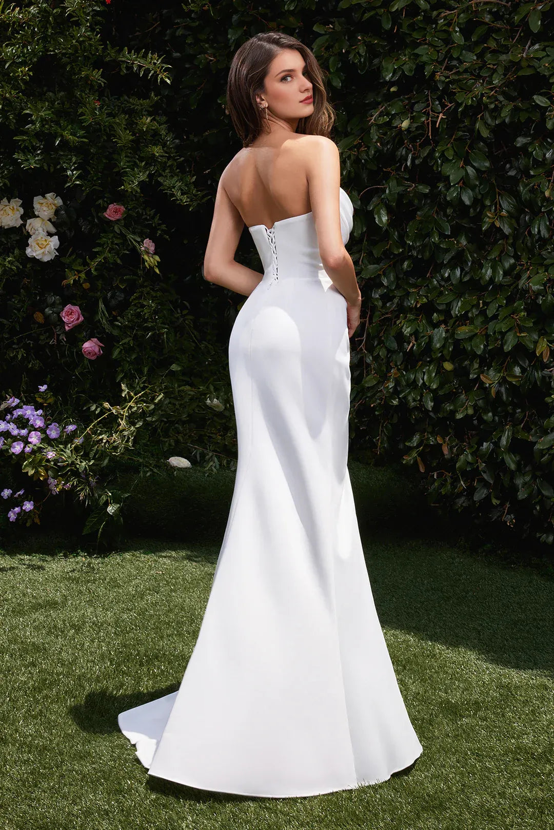 Mermaid Strapless Floor-Length Wedding Dress - Yihuiw by Yihuiw