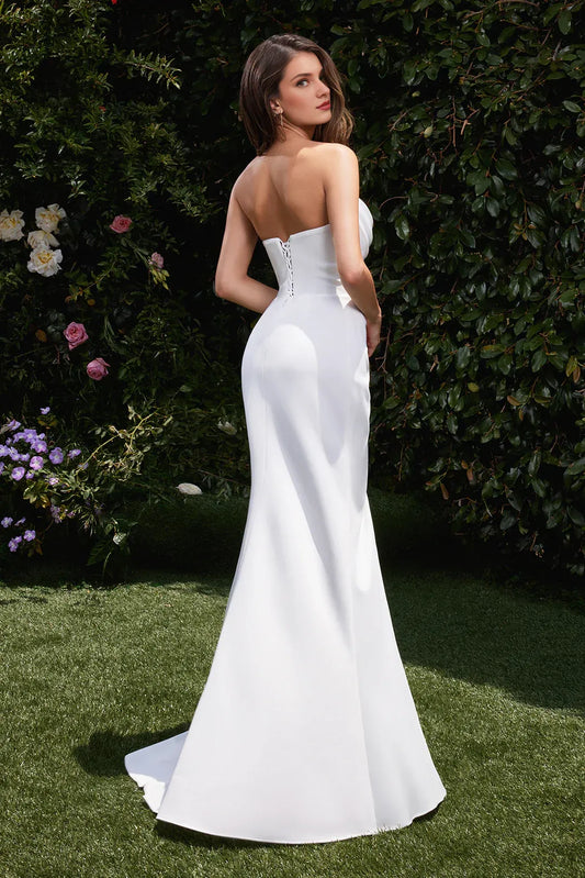 Mermaid Strapless Floor-Length Wedding Dress - Yihuiw by Yihuiw