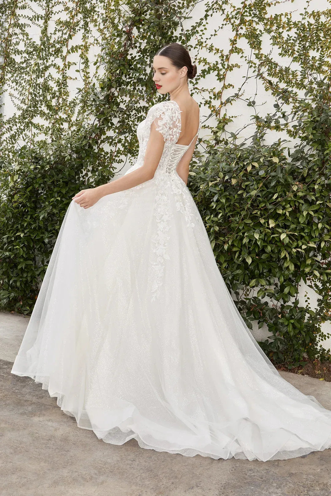 A-Line Illusion Floor-Length Wedding Dress - Yihuiw by Yihuiw