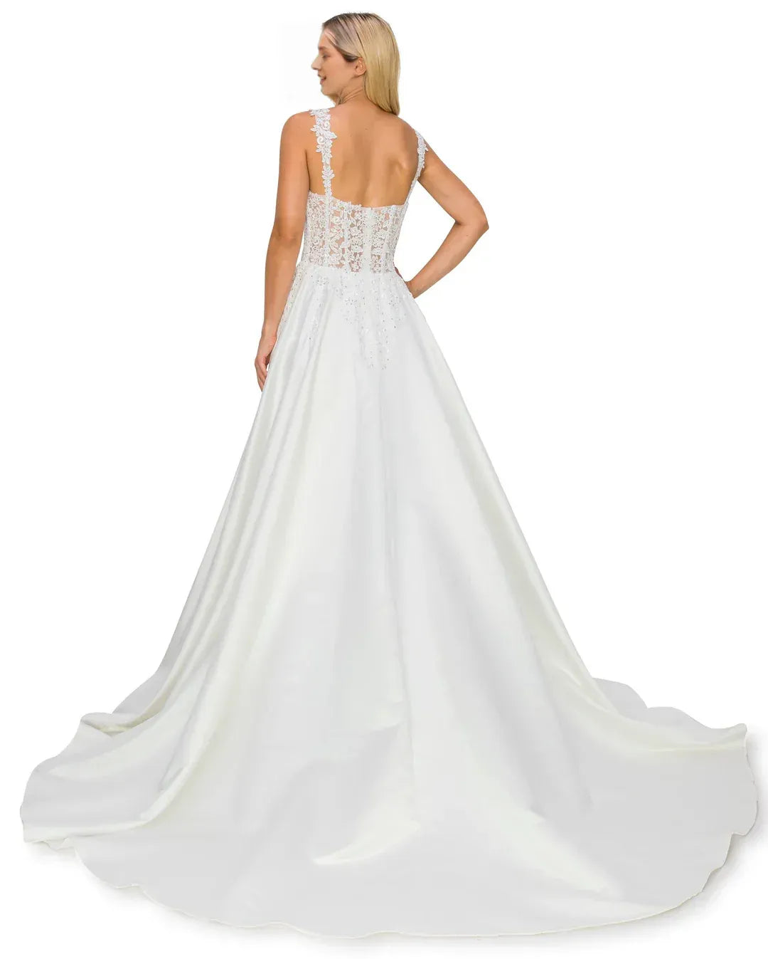 A-Line Sweetheart Floor-Length Wedding Dress - Yihuiw by Yihuiw