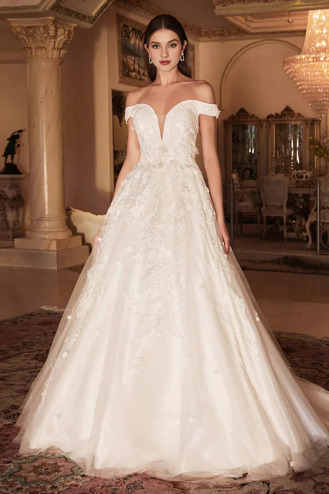 A-Line Sweetheart Floor-Length Wedding Dress - Yihuiw by Yihuiw