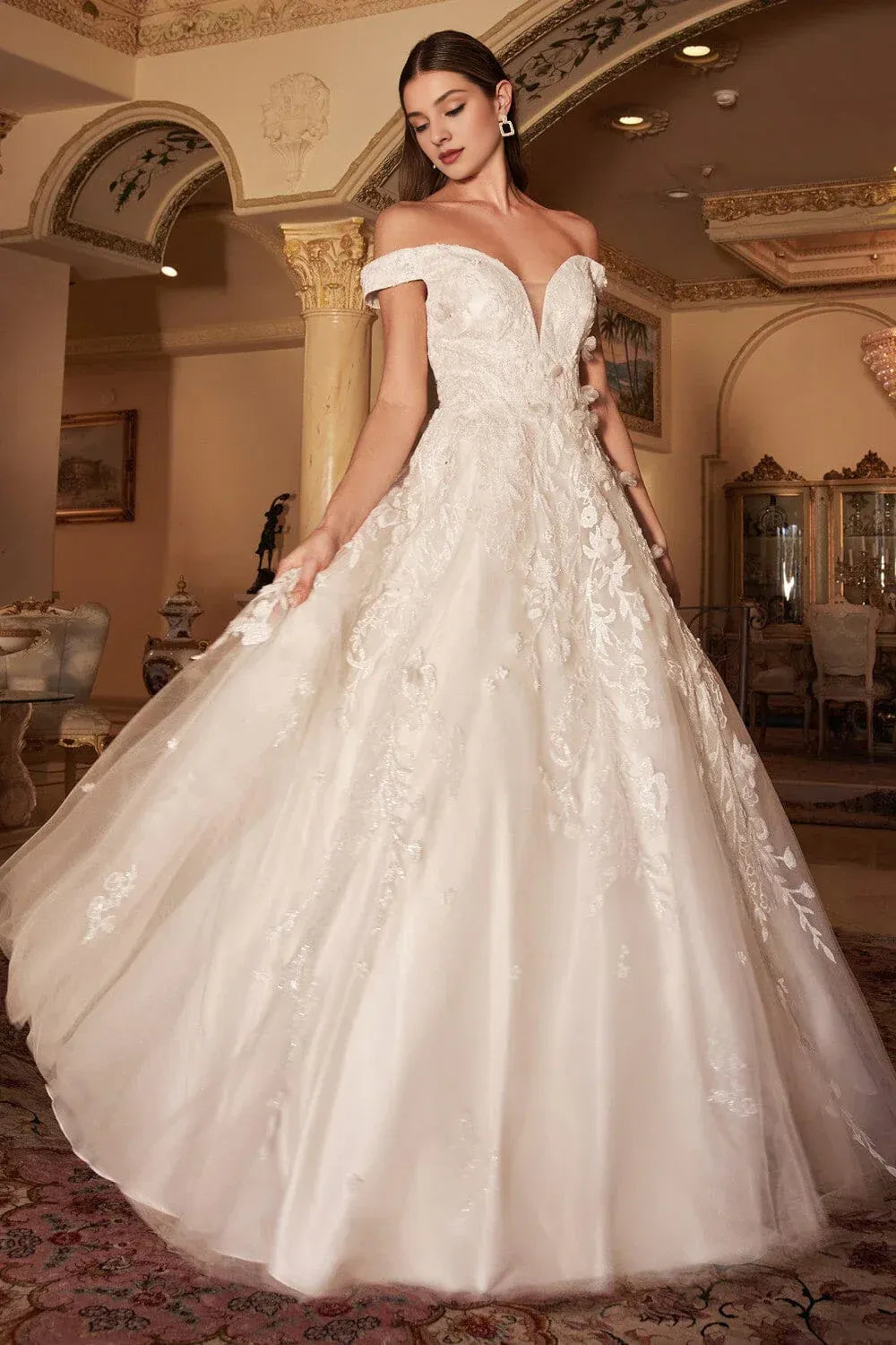 A-Line Sweetheart Floor-Length Wedding Dress - Yihuiw by Yihuiw