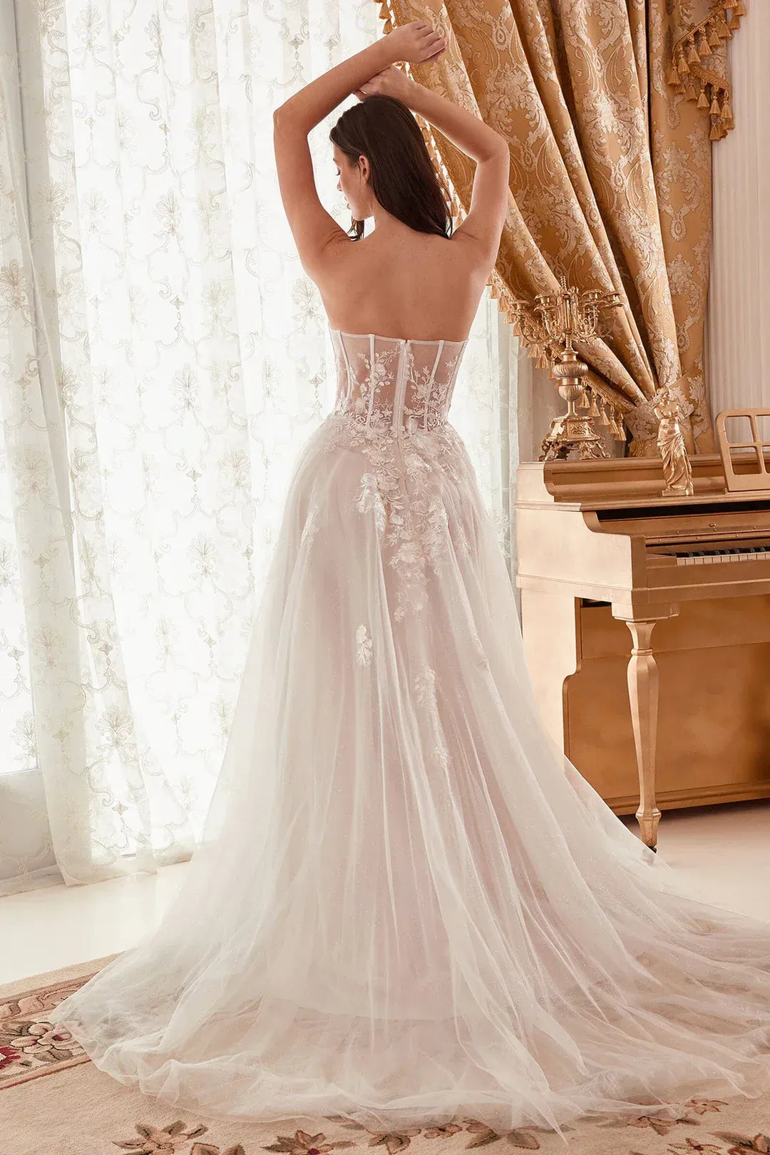A-Line Sweetheart Floor-Length Wedding Dress - Yihuiw by Yihuiw