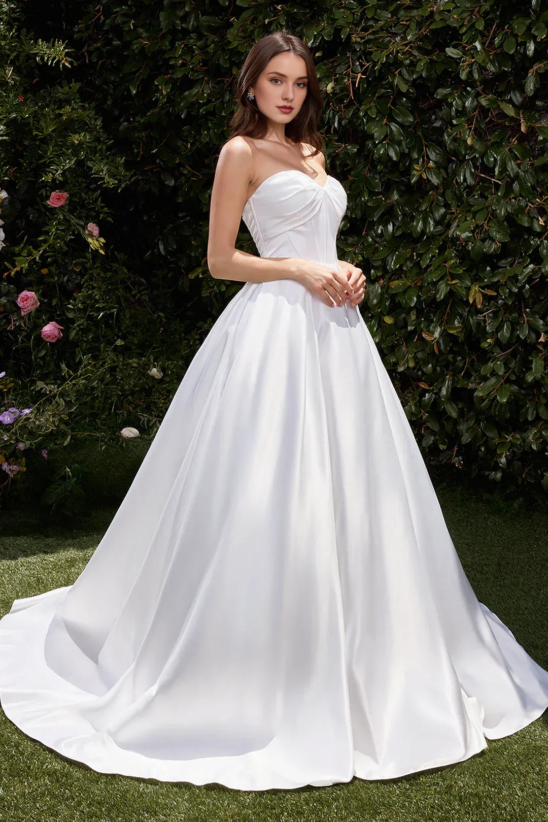 Ball Gown Strapless Floor-Length Wedding Gown - Yihuiw by Yihuiw