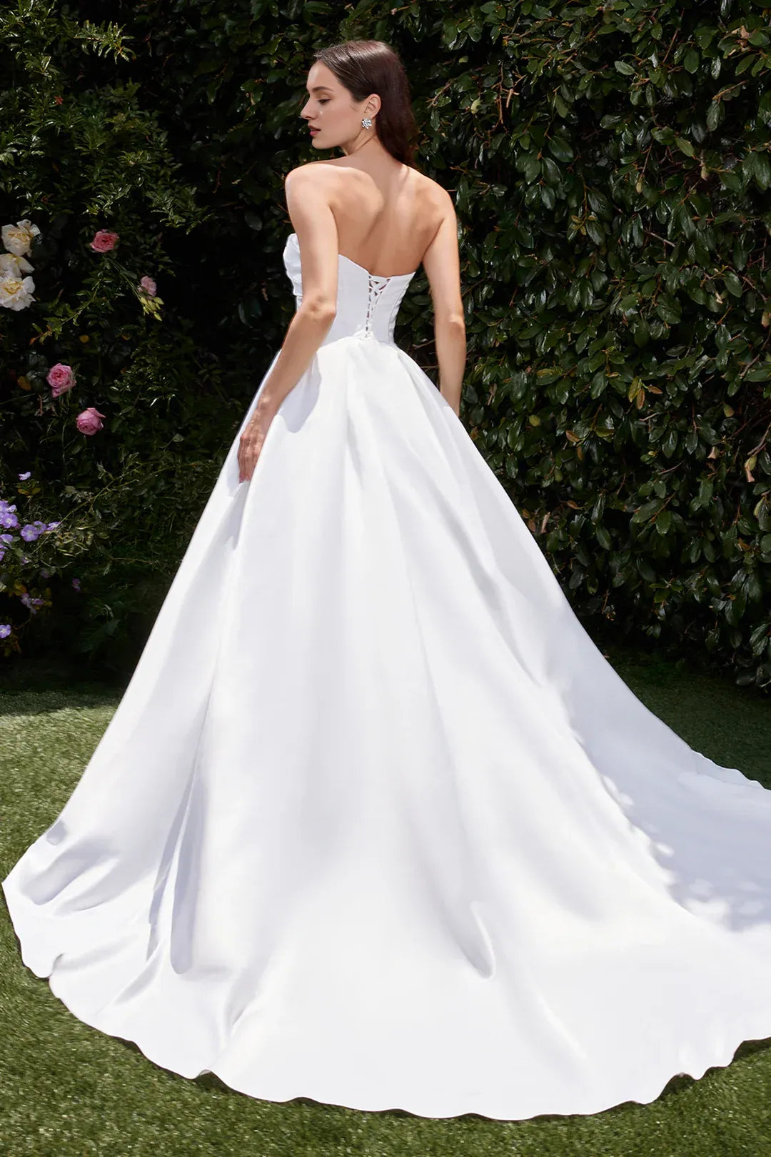 Ball Gown Strapless Floor-Length Wedding Gown - Yihuiw by Yihuiw