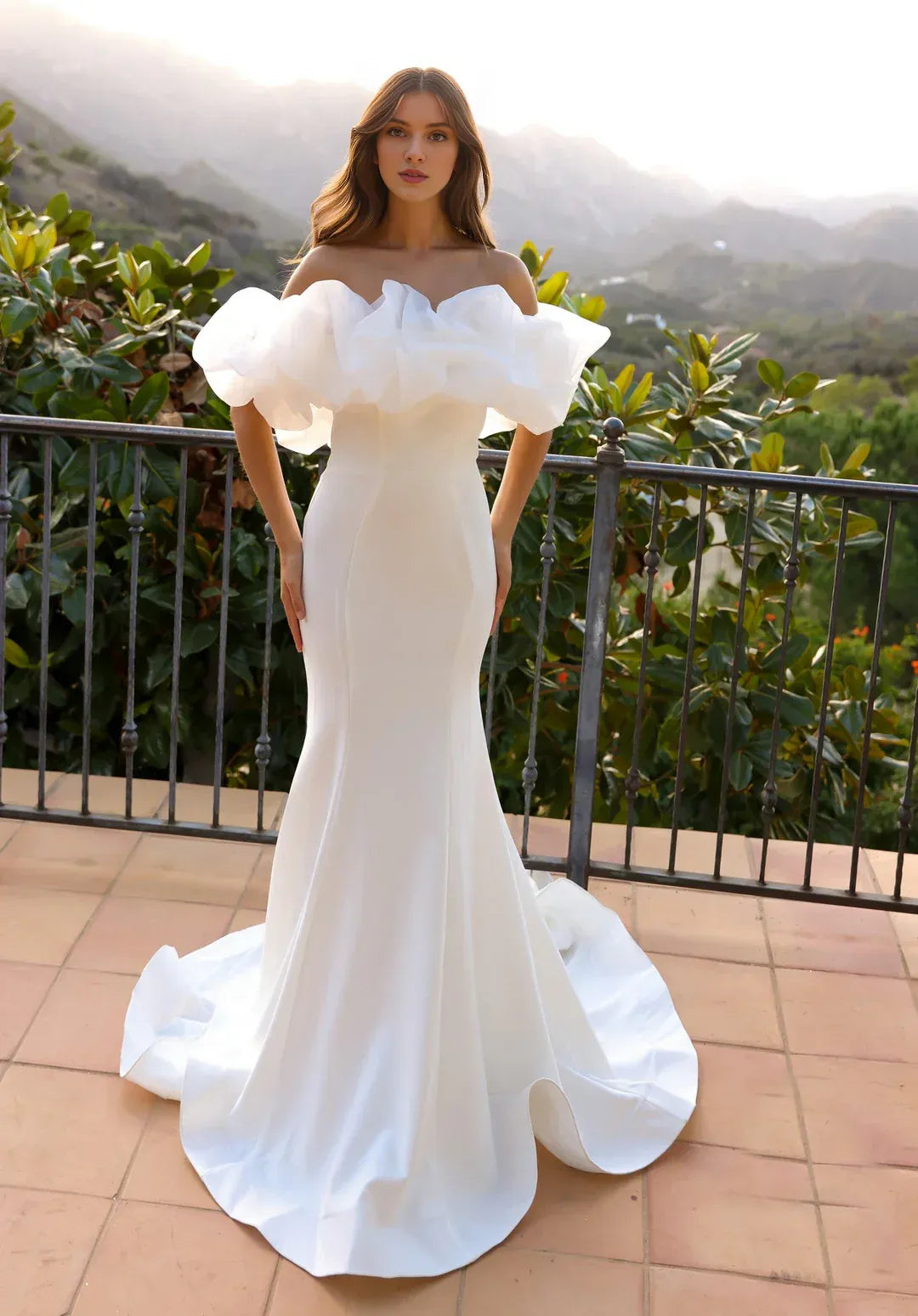Mermaid Off-Shoulder Floor-Length Wedding Dress - Yihuiw by Yihuiw