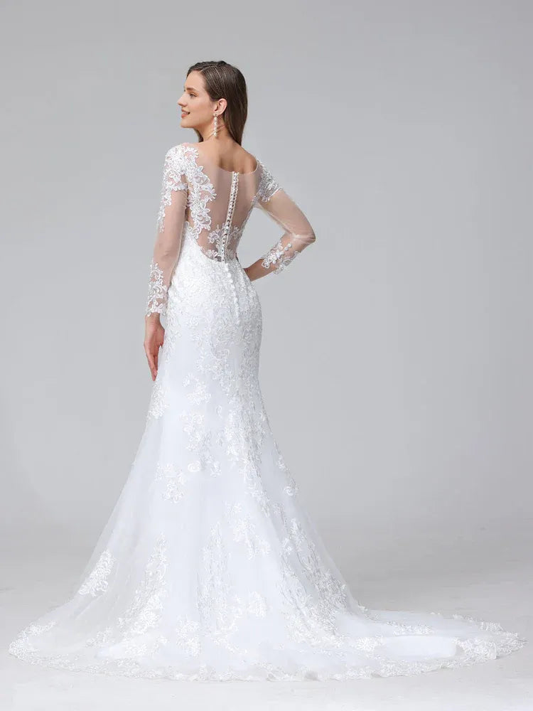 Mermaid Sweetheart Floor-Length Wedding Dress - Yihuiw by Yihuiw