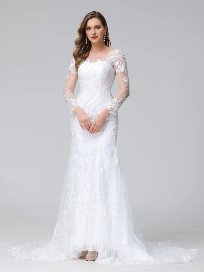Mermaid Sweetheart Floor-Length Wedding Dress - Yihuiw by Yihuiw