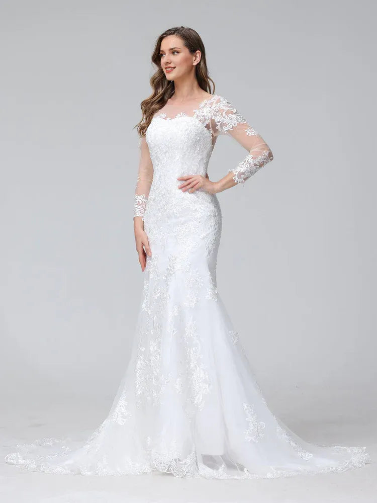 Mermaid Sweetheart Floor-Length Wedding Dress - Yihuiw by Yihuiw