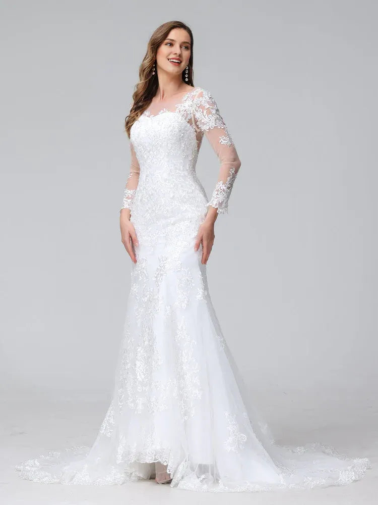 Mermaid Sweetheart Floor-Length Wedding Dress - Yihuiw by Yihuiw