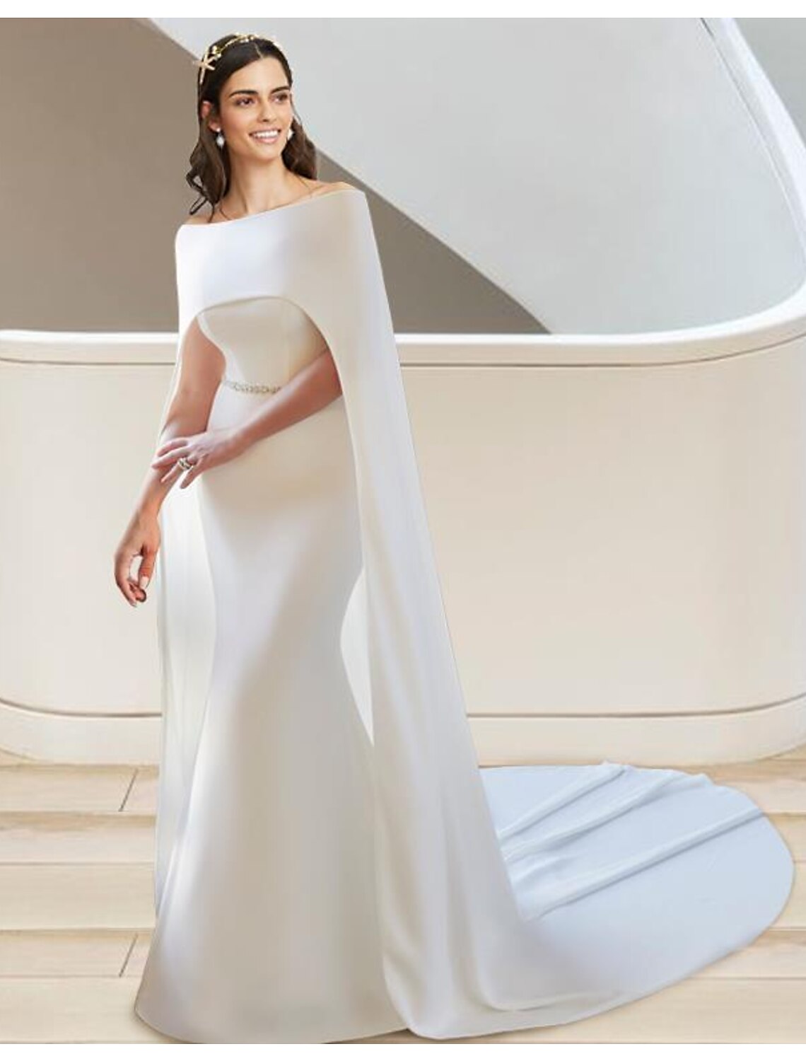 Formal Fall Wedding Dresses Two Piece Sweetheart Strapless Court Train Fabric Bridal Gowns With Sashes / Ribbons Summer Wedding Party Women‘s Clothing by YiHuiw