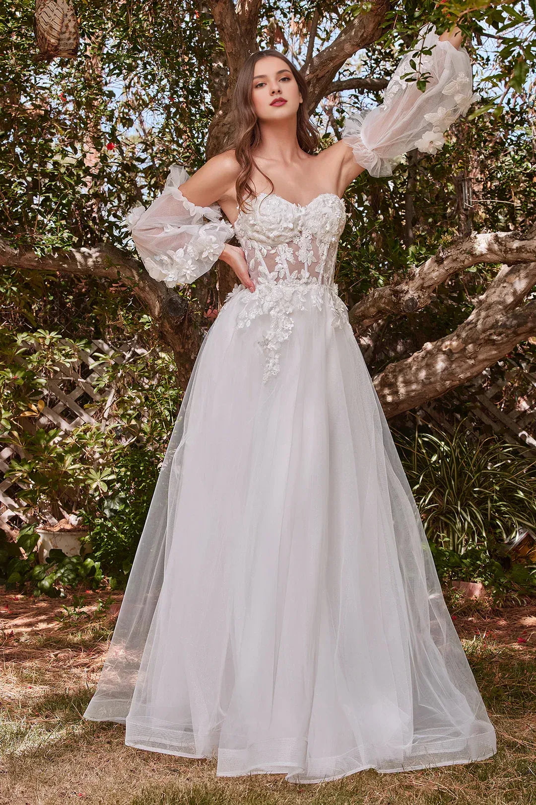 A-Line Sweetheart Floor-Length Wedding Dress - Yihuiw by Yihuiw
