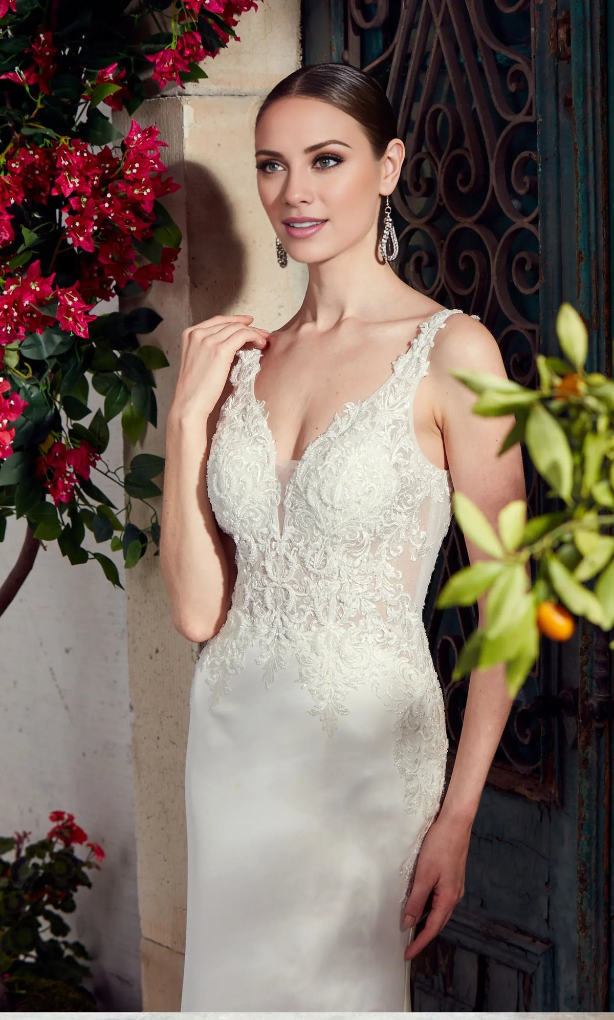 Mermaid V-Neck Lace Open Back Train Wedding Dress - Yihuiw by Yihuiw