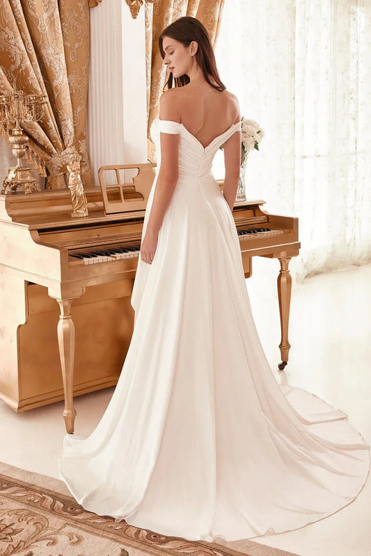 Mermaid Off-Shoulder Floor-Length Wedding Dress - Yihuiw by Yihuiw