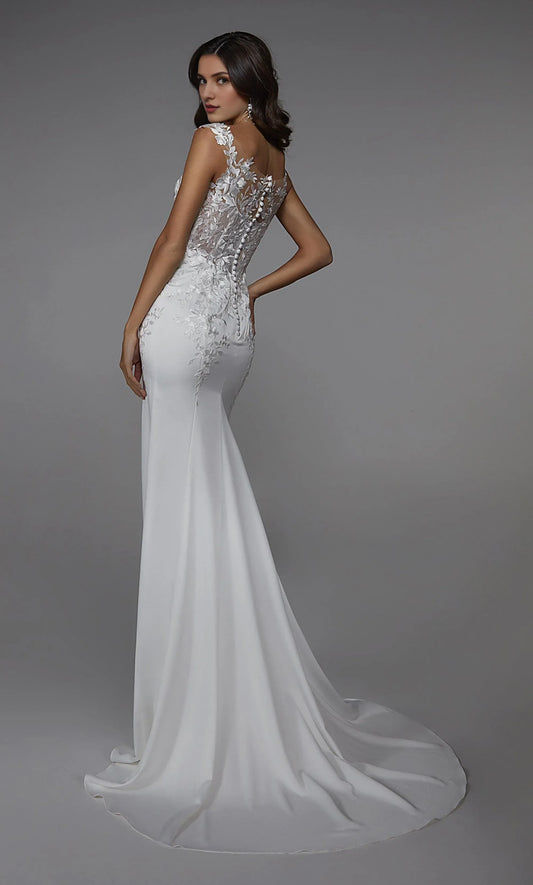 Mermaid Lace Floor-Length Wedding Dress - Yihuiw by Yihuiw