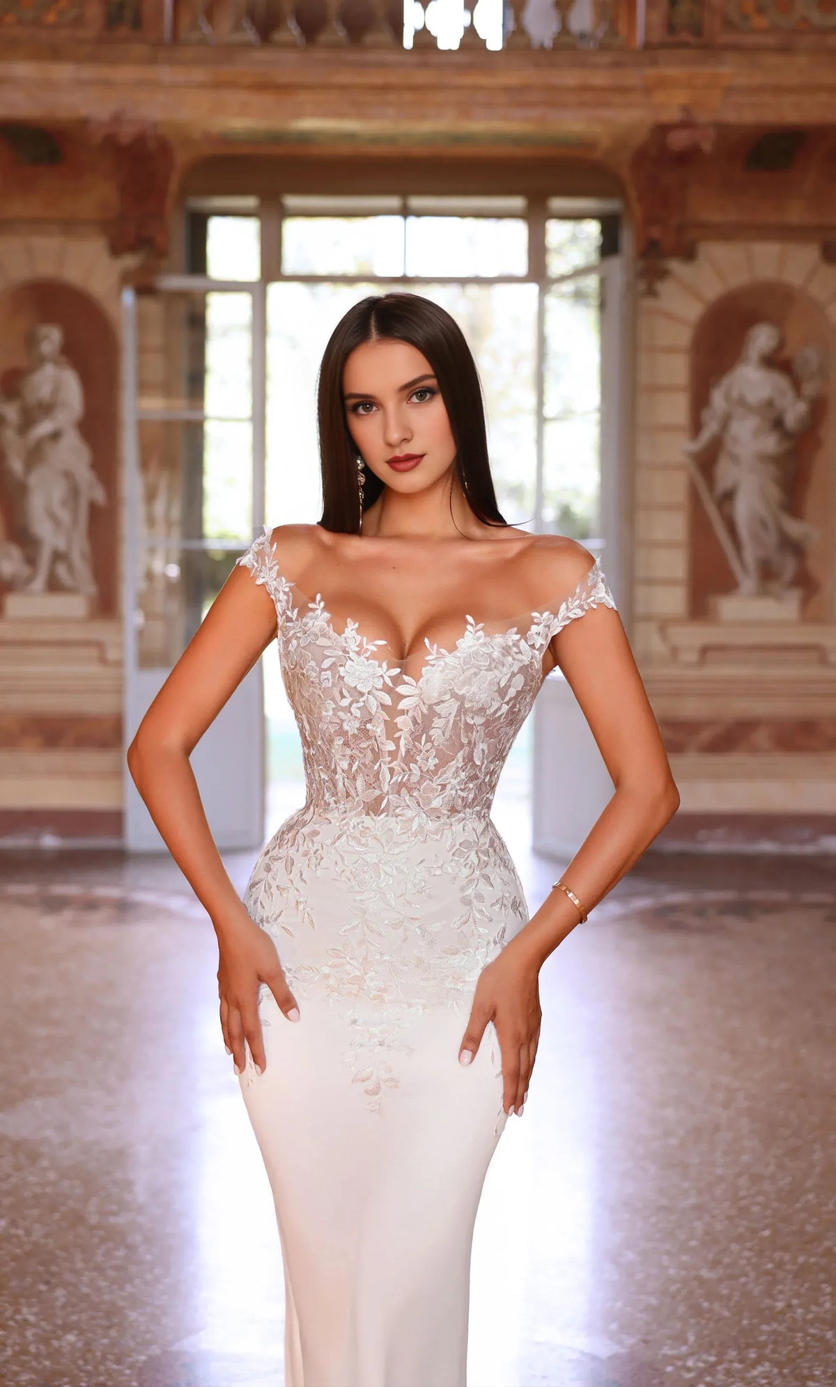 Mermaid Lace Floor-Length Wedding Dress - Yihuiw by Yihuiw