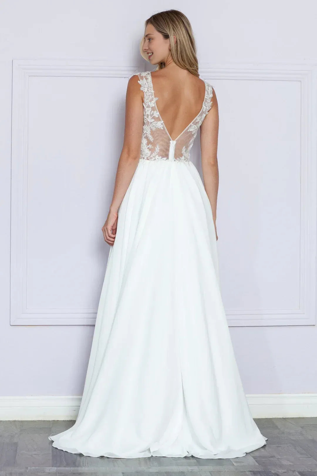A-Line Sweetheart Floor-Length Wedding Dress - Yihuiw by Yihuiw