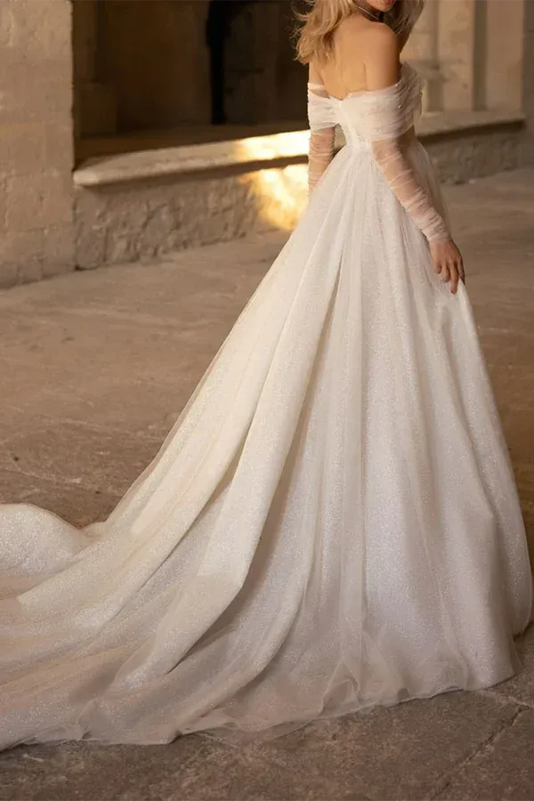 A-Line Floor-Length Wedding Dress - Yihuiw by Yihuiw